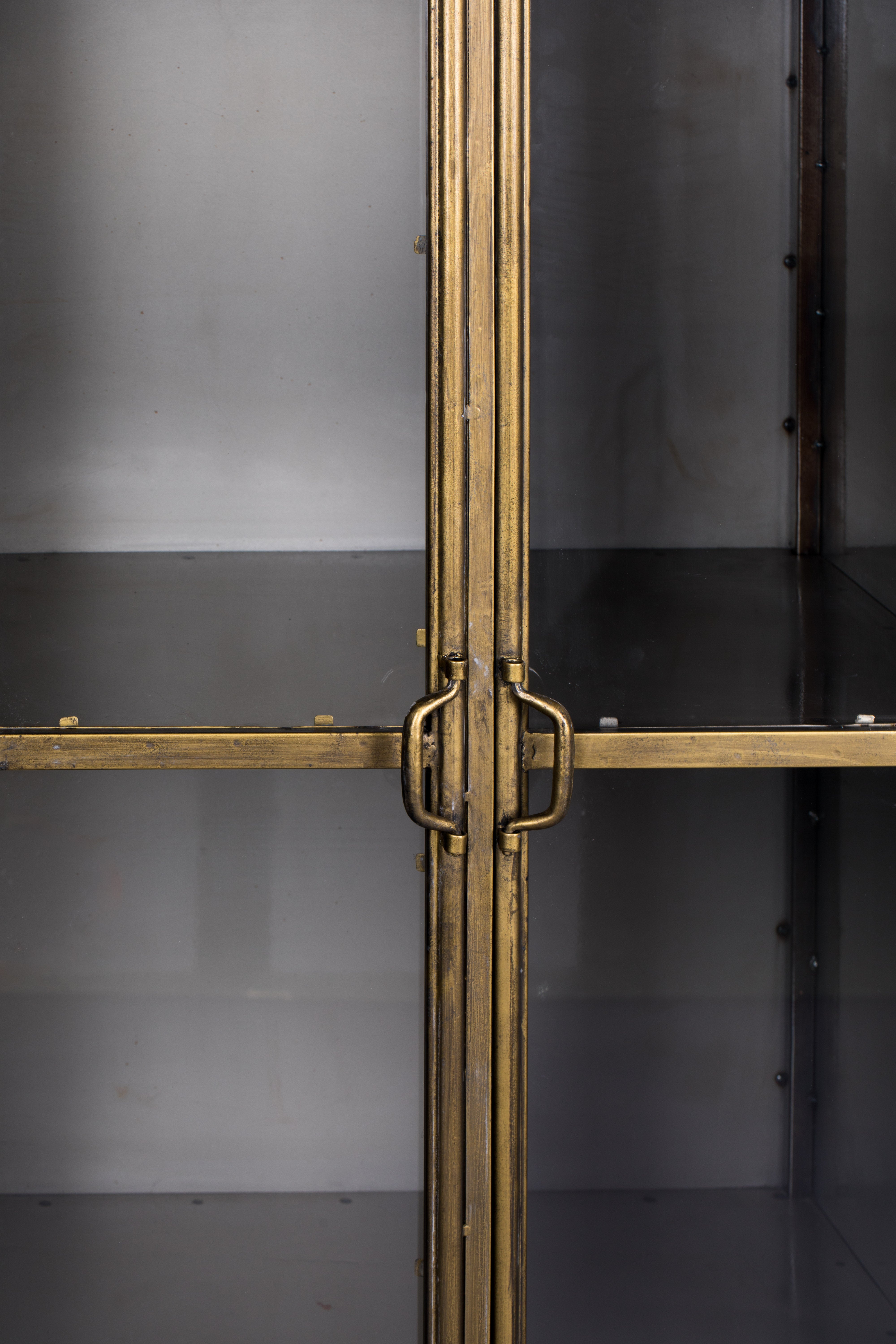 Dutchbone Gertlush Brass & Clear Class Cabinet